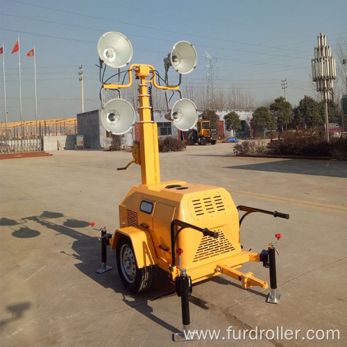 7m telescopic Hydraulic mast trailer light tower for construction FZMTC-1000B